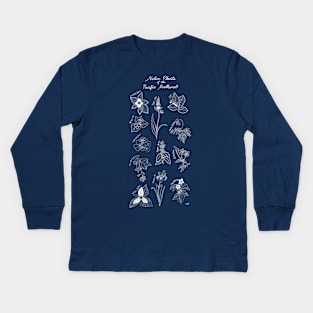 Native Plants of the Pacific Northwest Kids Long Sleeve T-Shirt